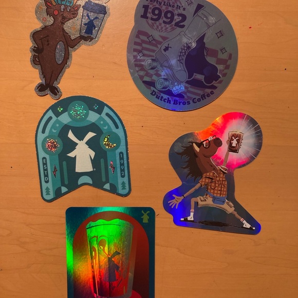 Random Lot of 6, rare hard to find Dutch bros stickers, Christmas Arizona - Picture 10 of 16